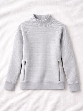 all in motion Light Gray Mock Neck Pullover Sweater